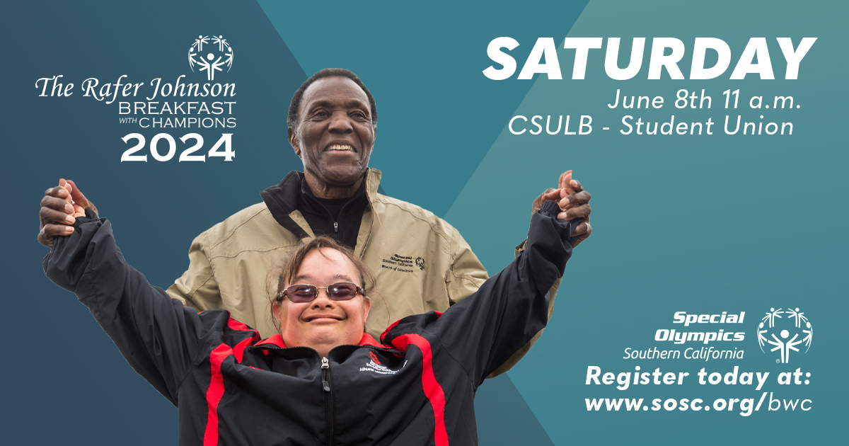 Become a champion of inclusion! Sponsor the #BreakfastWithChampions event and showcase your commitment to empowering Special Olympics athletes. Let's make an impact together! 🥇✨ #BecomeASponsor: sosc.org/bwc #WeAreSOSC #RaferJohnson