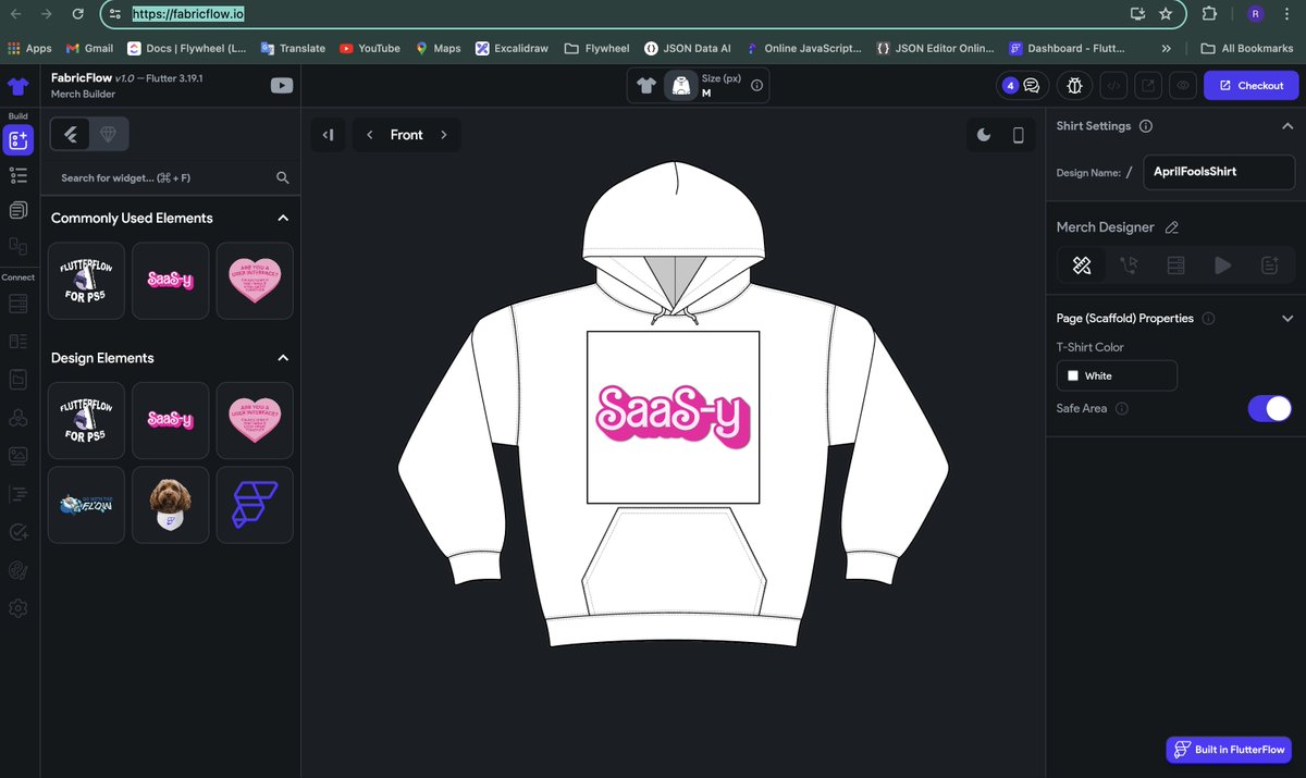 Rart3001's tweet image. 🆙Level up wife points!  I surprised my wife with a custom-designed hooded sweatshirt made with ❤️ on FabricFlow: fabricflow.io by the awesome @flutterflow team! Thank you very much! #FabricFlow
