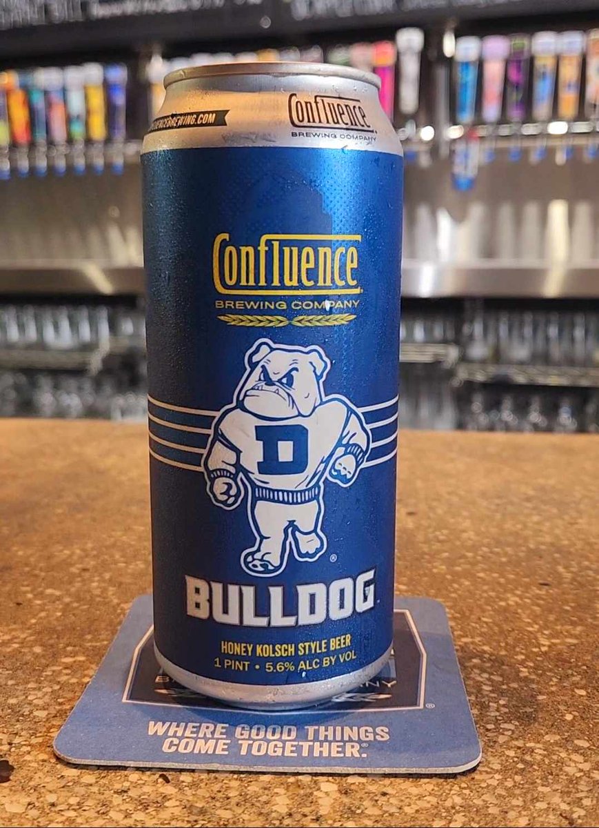 DrakeAlumni's tweet image. The Bulldog Honey Kolsch Style Beer is being considered as the Coolest Thing Made in Iowa for 2024. Your vote can push it to the next round! Vote now: bit.ly/4d6CLhH
Bulldog is an officially licensed, university-branded beer by @ConfluenceBrew and @DUBulldogs.