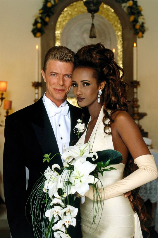 David Bowie married Somali born supermodel and actress Iman in Switzerland, September 24, 1992.