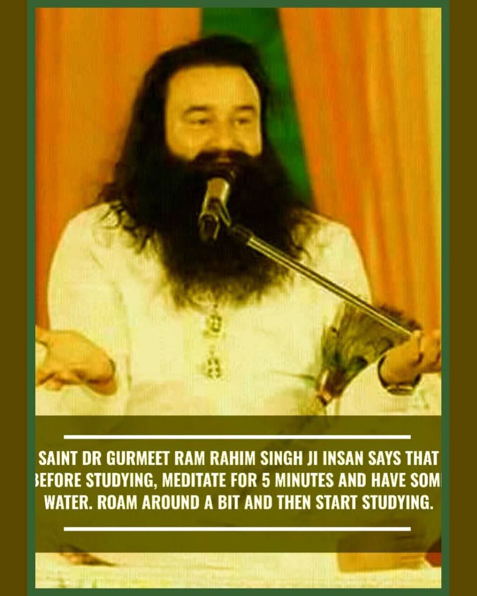 Saint Dr MSG Ji gives study tips to children that before sitting down to study, meditate for 5 minutes, drink some water & then sit down to study, it will make you more focused on studies. By adopting these tips, thousands of children have gained merit #BestStudyTips