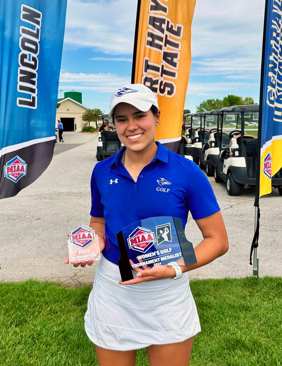 Congratulations to Nebraska Kearney's Juliana Botero Molina on being crowned the 𝑰𝑵𝑫𝑰𝑽𝑰𝑫𝑼𝑨𝑳 𝑪𝑯𝑨𝑴𝑷𝑰𝑶𝑵 of the 2024 MIAA Championship 👑🏌️‍♀️ The junior from Medellin, Colombia carded a three-round total of 223 (+7 ). #BringYourAGame