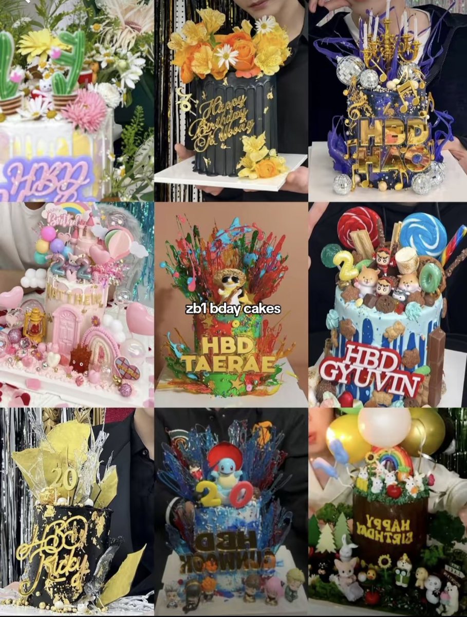 haneulsgf's tweet photo. speaking of bdays the cake difference is fucking INSANITY. some of zb1 bday cakes were before zb1 debuted too and they got better cakes than kep1 who debuted https://t.co/QScYEspBDy