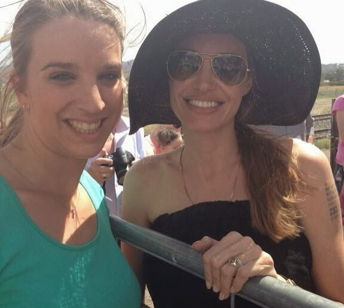 #AngelinaJolie On set of #Unbroken and with fans