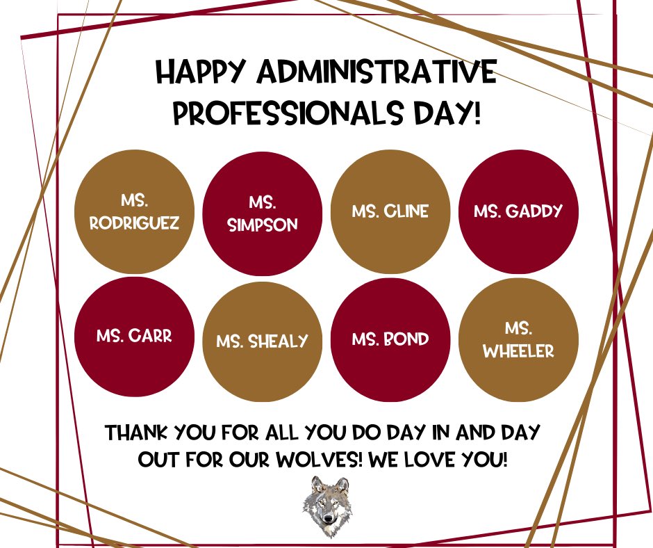 A hard working, do whatever it takes administrative professionals team can change the whole dynamic of a school building. 🤝📈

@haroldwinklerms has some of the best in the business. ❤️

#RunWithThePack🐺 #AdministrativeProfessionalsDay 

Photo credit: @TallTechy