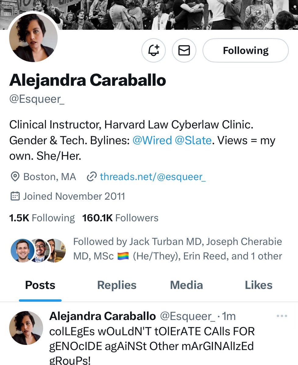 They blocked me after I exposed them for pushing misinformation about the Cass Review. I’m only more committed now to fact checking what Erin Reed @ErinInTheMorn and Alejandra Caraballo @Esqueer_ publish about pediatric gender medicine. And yes, I can still see their tweets.