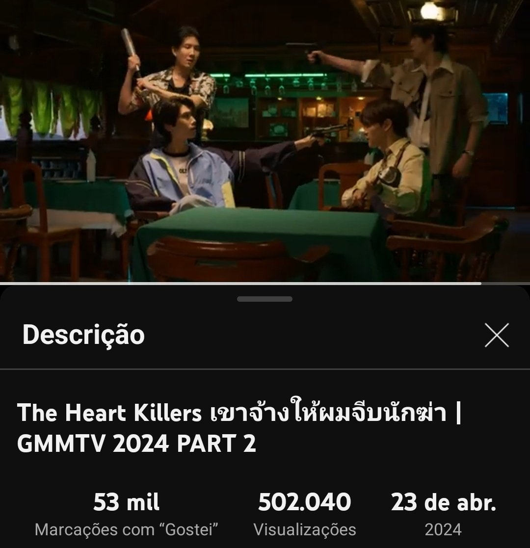 🚨 HITOU! O trailer piloto do BL #TheHeartKillers alcançou meio milhão de visualizações no youtube!