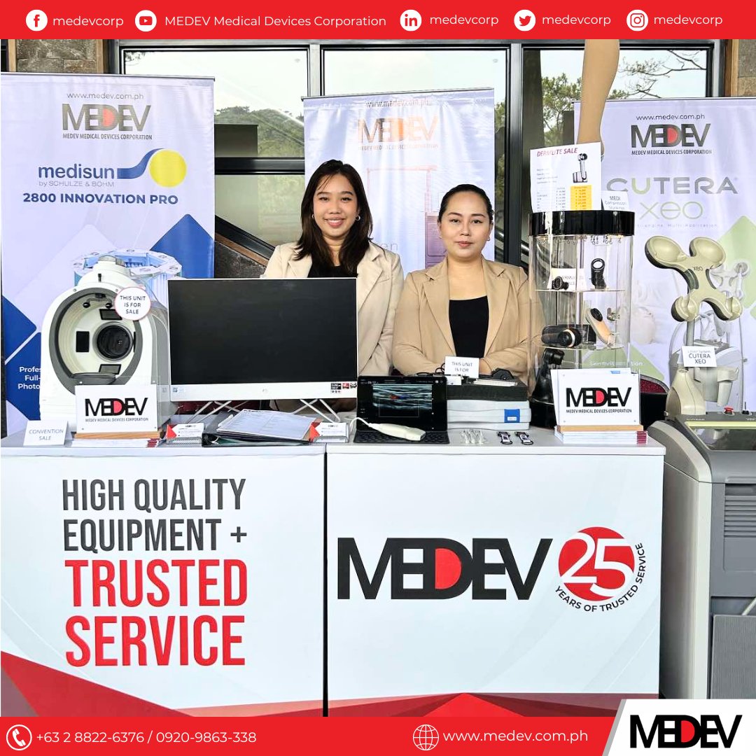 MEDEVCORP's tweet photo. The Philippine Dermatological Society (PDS) Midyear Convention is happening now at the Cordillera Convention Hall, Baguio Country Club!

See you there!
#CuteraXEO
#Medisun250
#DermliteDLSeries
#Itrason
#Medi
#MEDEV25Years https://t.co/4aj0sbSdTH