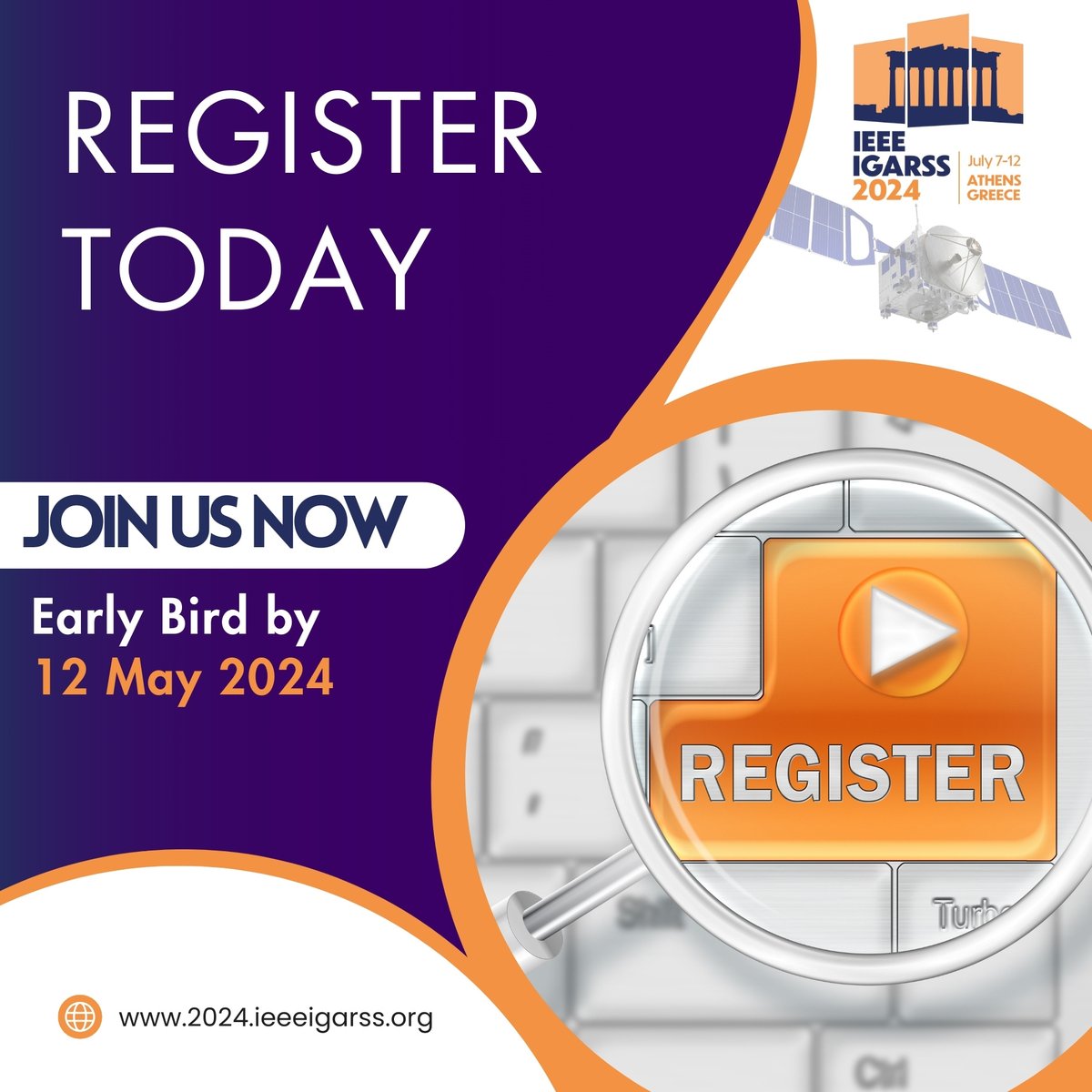 👉 Join us at the 2024 IGARSS 
🌐 This year's symposium promises to be an extraordinary platform where cutting-edge research, innovative technologies, and groundbreaking advancements will take center stage. 
🔗 Register here: 2024.ieeeigarss.org/registration.p…