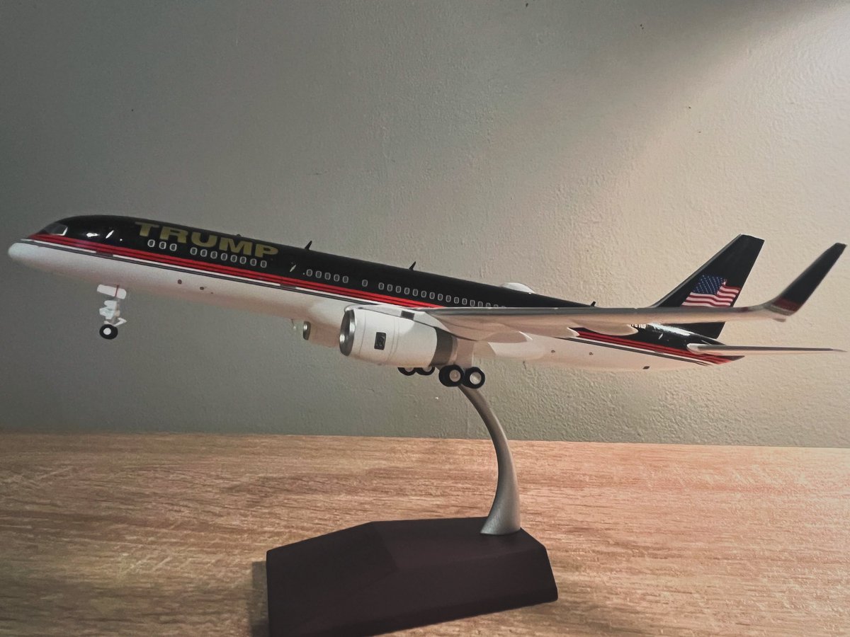 I am super excited today! My Trump Boeing 757-200 Die-cast model aircraft arrived today. #MAGA2024 #TRUMP2024ToSaveAmerica @realDonaldTrump