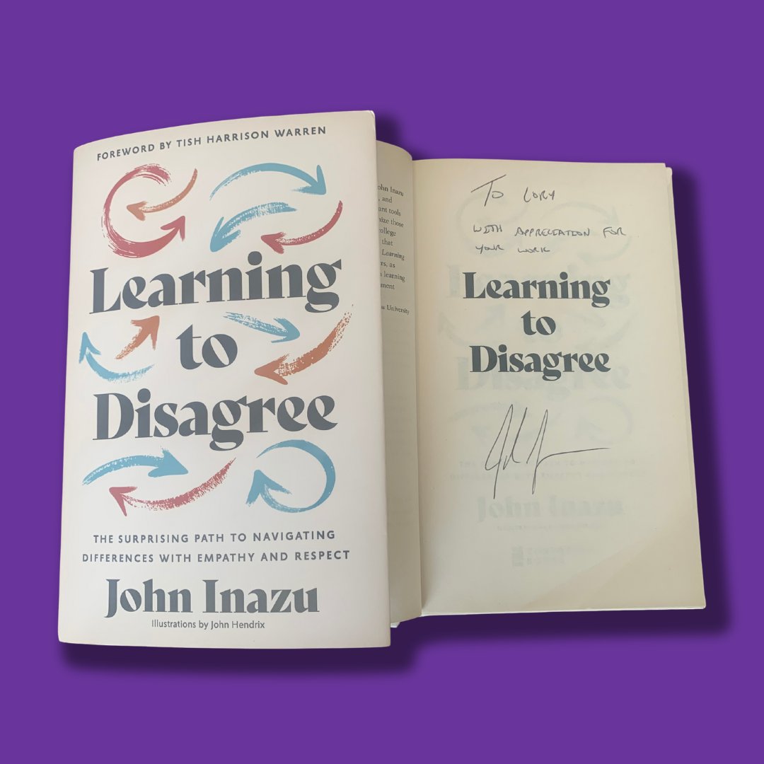 Are you saying... we can stay cool & respectful in disagreement without compromising our convictions?

@JohnInazu teaches the art of honest, empathetic engagement in his new book. PHF's Executive Director, Lory Warren, caught his talk & even got a signed copy! #DisagreeBetter