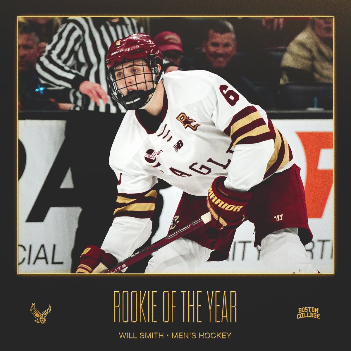 Your 2024 Men’s Rookie of the Year is.. Will Smith of @BC_MHockey 🏆