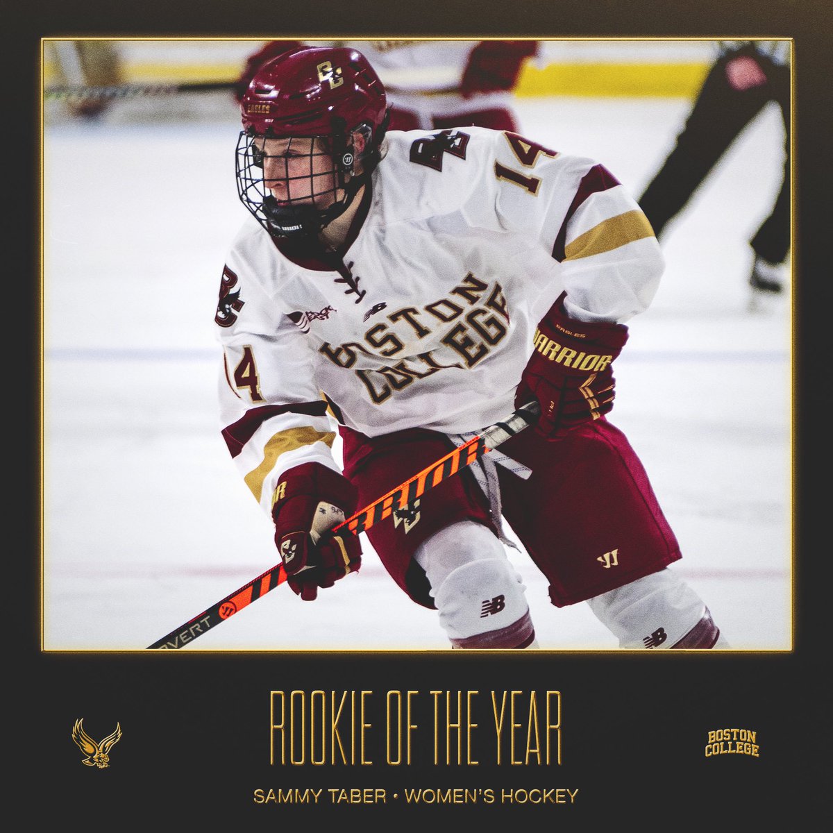 Your Women’s Rookie of the Year is.. Sammy Taber of @BC_WHockey 🏆