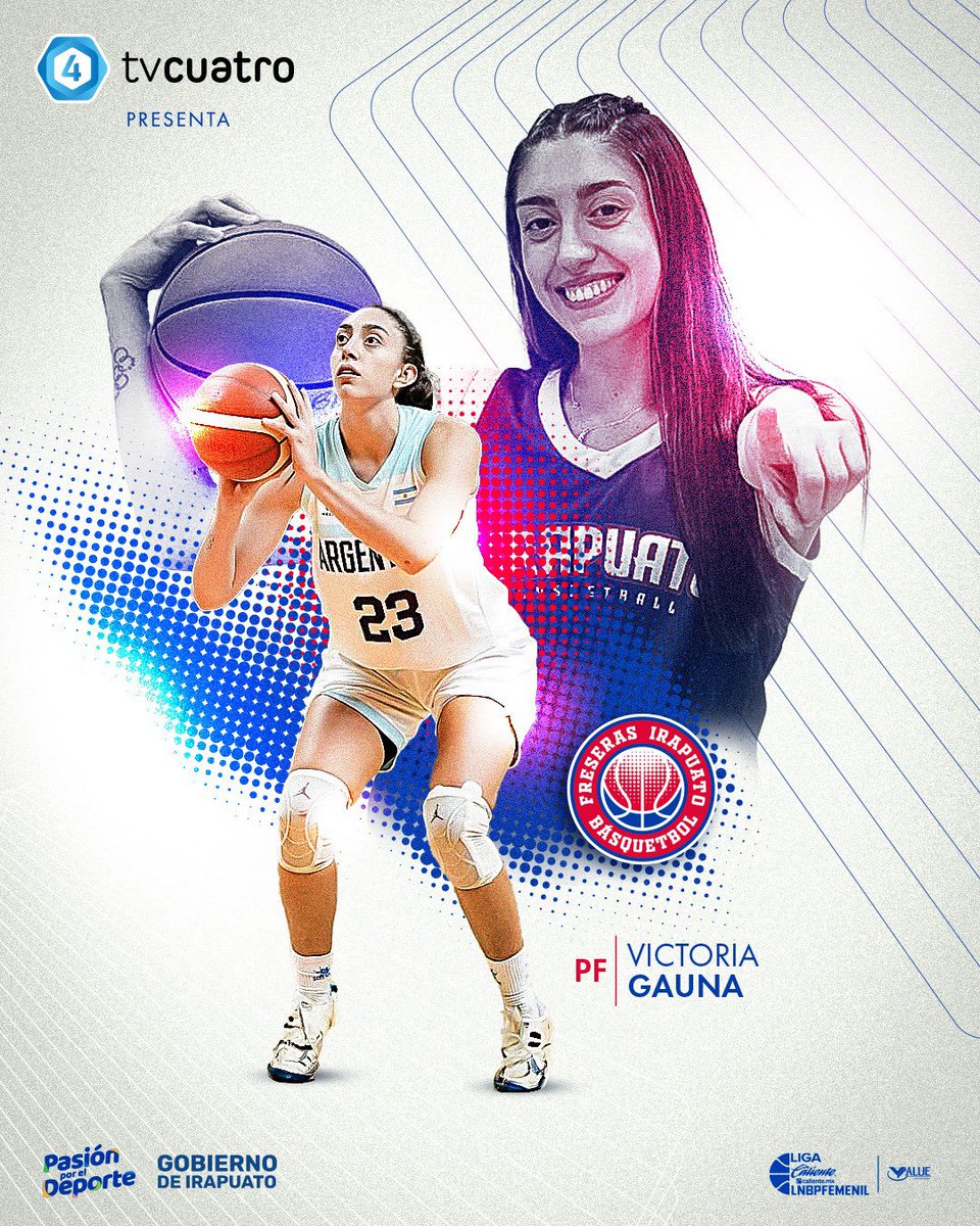 ¡Victoria para Irapuato!🇦🇷🧉🍓

De Argentina para Irapuato llega la seleccionada nacional de la albiceleste Victoria Gauna, medallista en juegos panamericanos en 2023. 🏀🇦🇷
¡Bienvenida Victoria, a demostrar tu calidad en #TerritorioFresero!🤩🍓