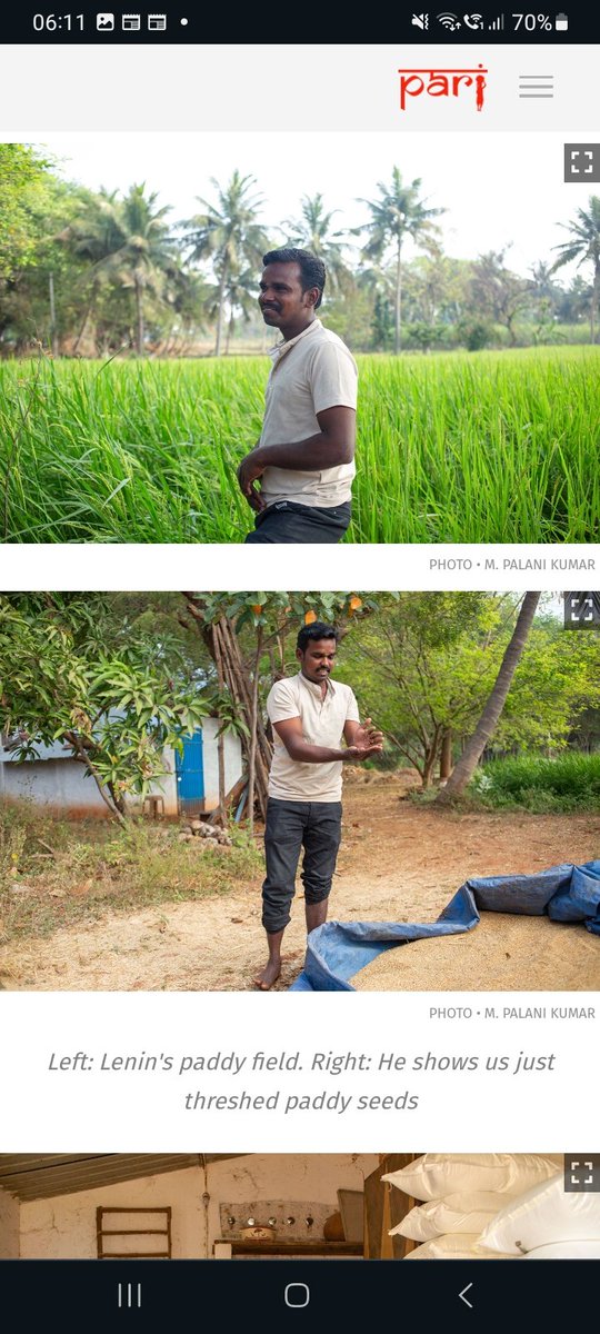 What plagues agriculture? The greatest loss is deskilling, because the knowledge & skill is considered backward. 'And that someone with intelligence will not go for it [farming]' - Farmer Lenin calls this 'devastating '. My story: ruralindiaonline.org/en/articles/le…