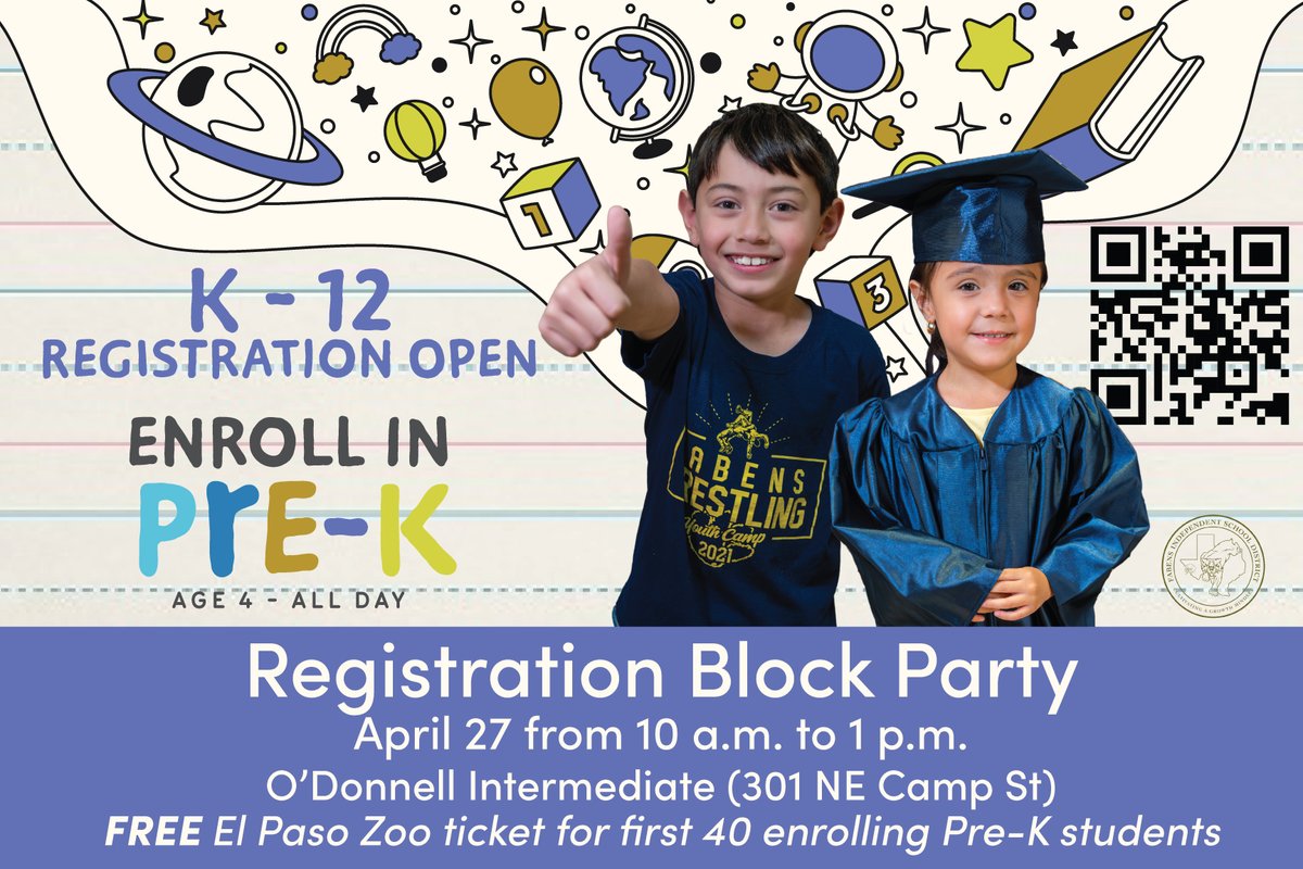 Fabenspalooza! Come register your child at the Block Party on Saturday, 4/27, at O’Donnell Intermediate! The party starts at 10 a.m. and ends at 1:00 p.m.  

#SmallTownTough