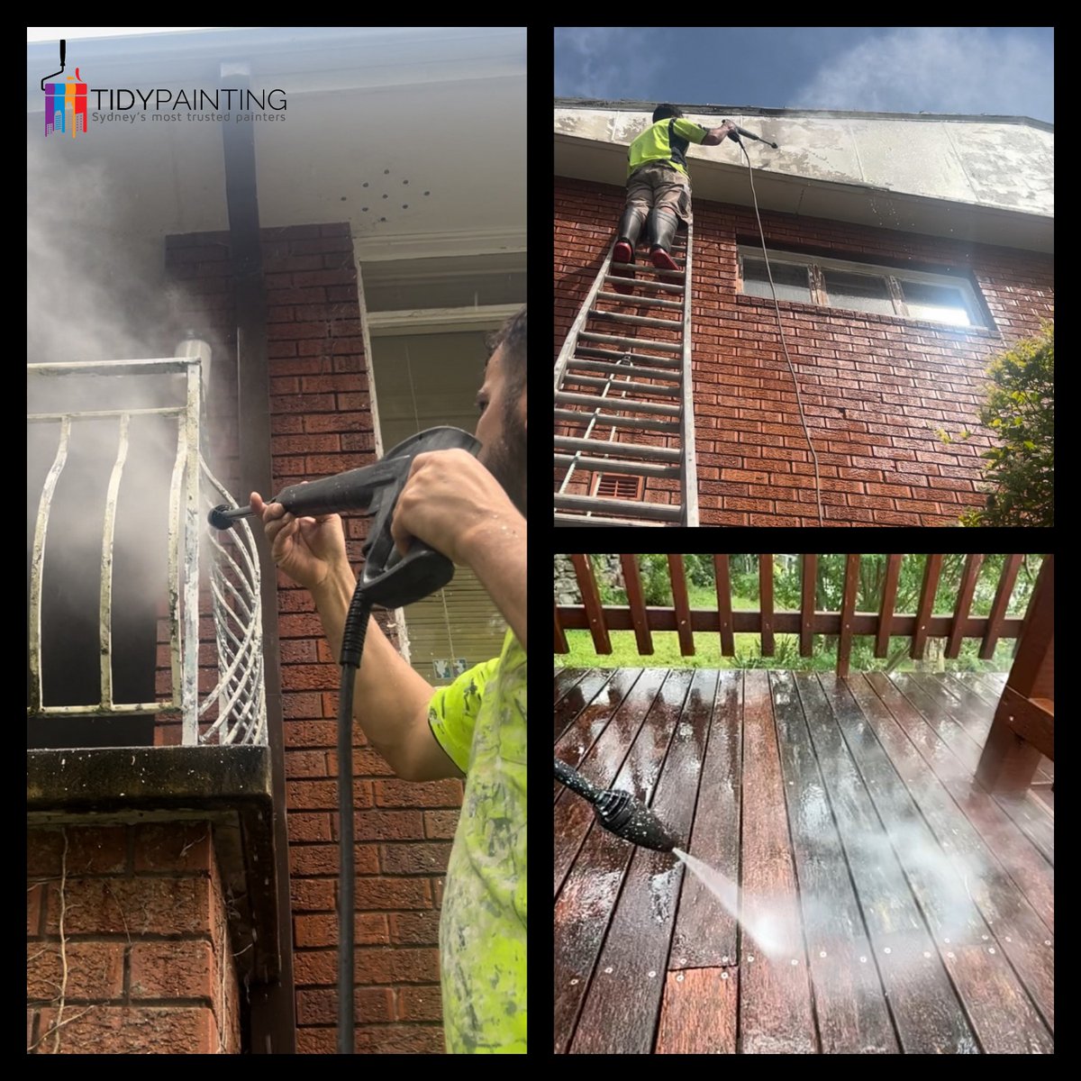 Pressure washing removes dirt, grime, debris, and loose paint. The surface must be clean before painting. 

Tidy Painting Services 
+ 61298637624

#sydneypainters #professionalpainters #commercialpainting #residentialpainting #exteriorandinteriorpaintjob #painting #painter