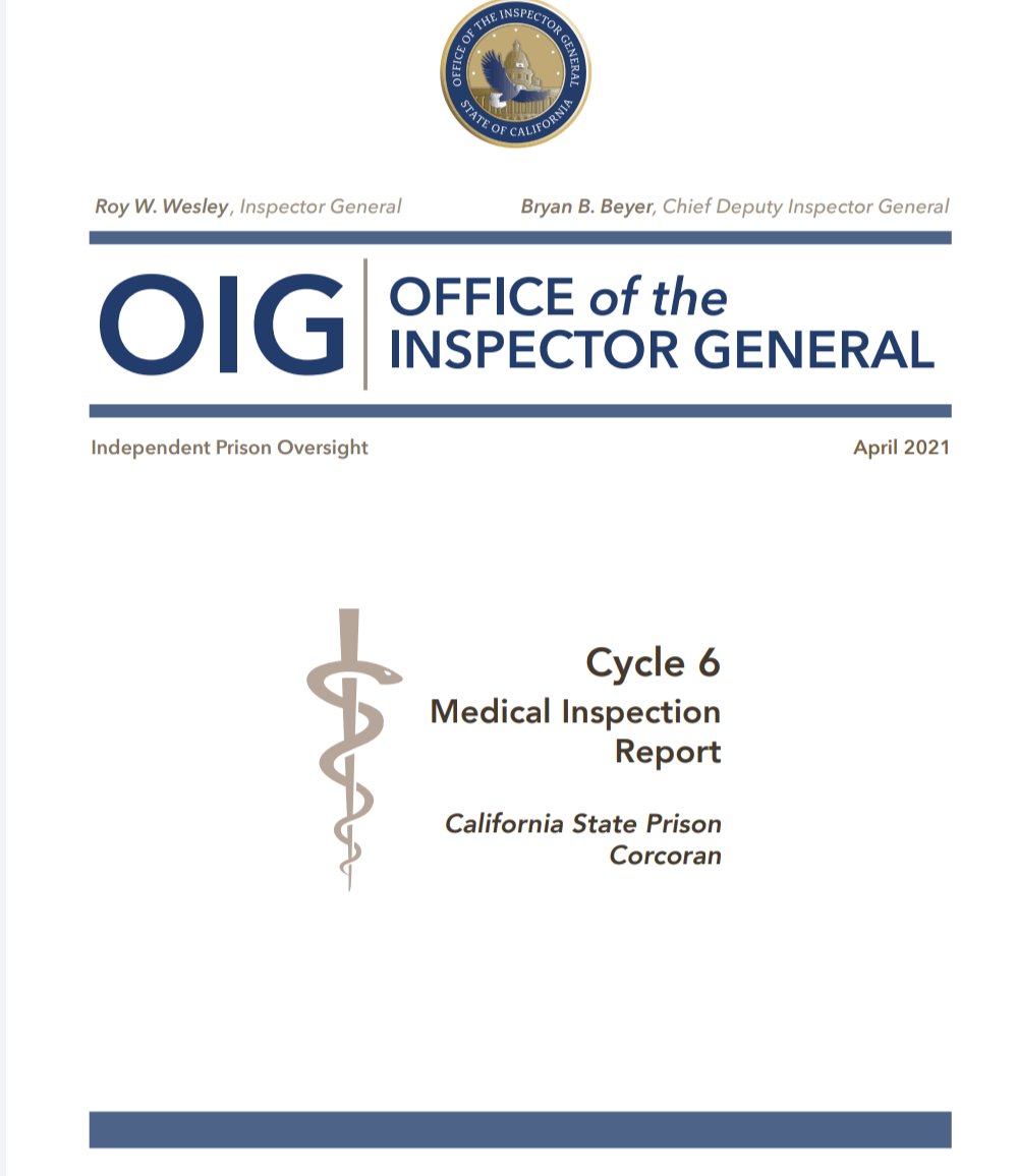 CA OIG Medical Corcoran (Last Inspection)- INADEQUATE
I wonder if Osuna attorney has this information? What quality of Mental Health Care was he receiving?