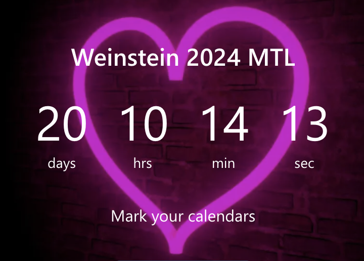 Wait what? Less than three weeks to go until #WeinsteinCVD2024 ?? That's right !! So in case you forgot to do so, you can still register and book accommodation via weinstein2024.org/en. In the meantime, we'll keep working hard on finalizing the program !!