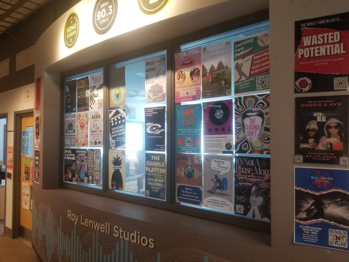 The <a href="/903KRNU/">90.3 KRNU</a> Experience Lab students are preparing shows for their semester-end radio marathon during Finals Week. On-air and online #CoJMCfamily #KRNU #UNL