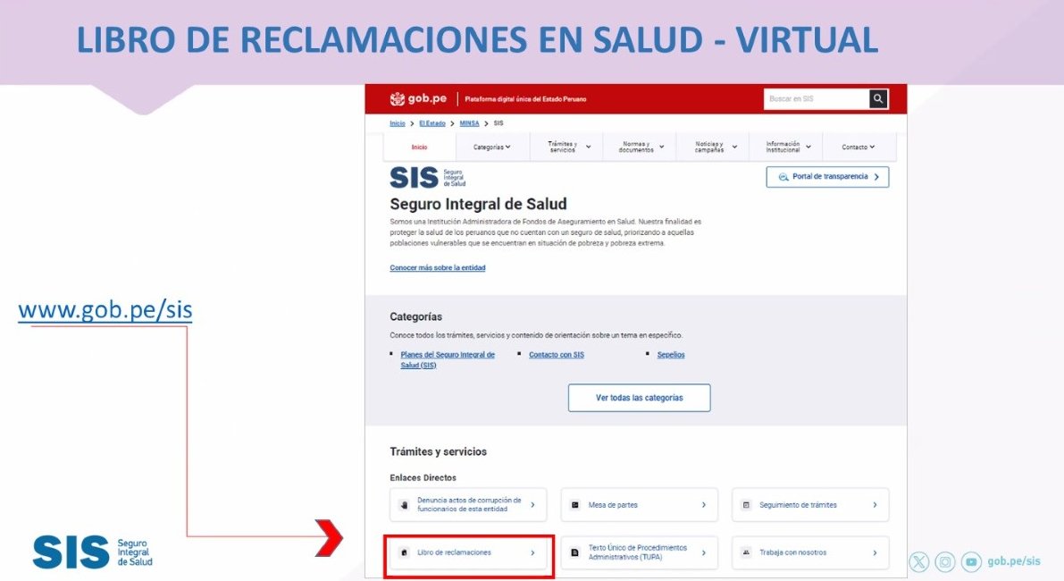 🤓¿Sabías que? El @SISPeruOficial 👇 ➡️ Tiene un Libro de Reclamaciones que atiende reclamos y consultas. ➡️ El libro de reclamaciones lo puedes encontrar en físico como virtual. ➡️Consultas: WA 941 986 682 📧 sis@sis.gob.pe 🔗librodereclamaciones.sis.gob.pe/SisPortal/port… #LosPacientesImportan 💙