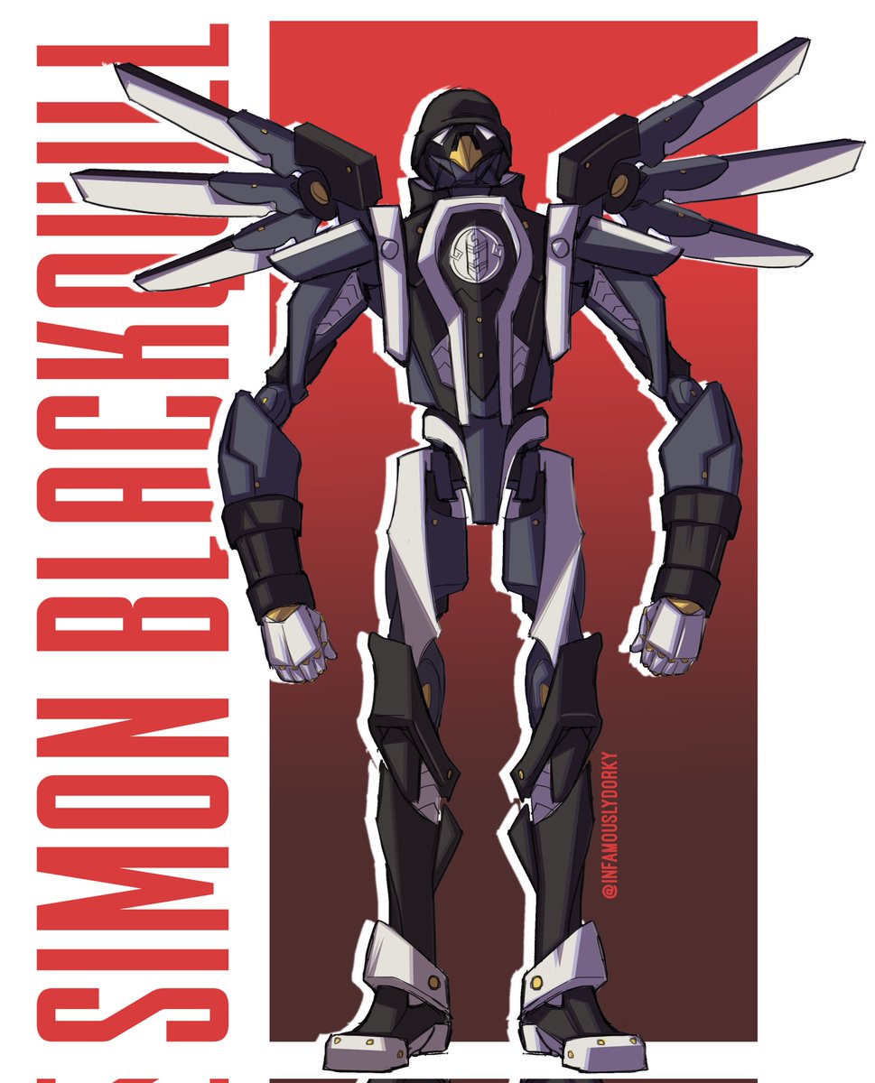 #SimonBlackquill from #AceAttorney as a mech