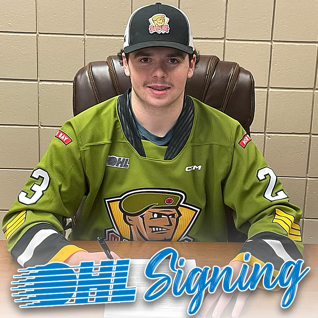 The <a href="/OHLBattalion/">North Bay Battalion</a> have signed fourth round 2023 #OHLDraft pick Aaron Enright to an #OHL Scholarship and Development Agreement. Blueliner spent 2023-24 season with <a href="/TheCCHL/">The CCHL</a>'s <a href="/RenfrewWolves/">Renfrew Wolves</a>.

DETAILS ✍️: tinyurl.com/mryy68pu