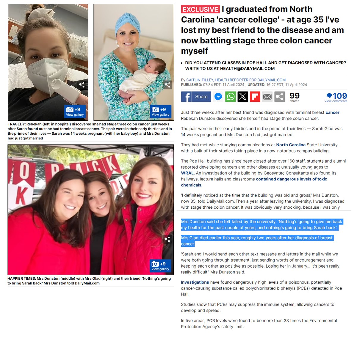 Two friends in 30s diagnosed with terminal cancer Sarah Glad was diagnosed with terminal breast cancer & 3 weeks later her best friend 35 year old Rebekah Dunston was diagnosed with Stage 3 Colon Cancer COVID-19 Vaccine Turbo Cancer cases are at all time highs #DiedSuddenly