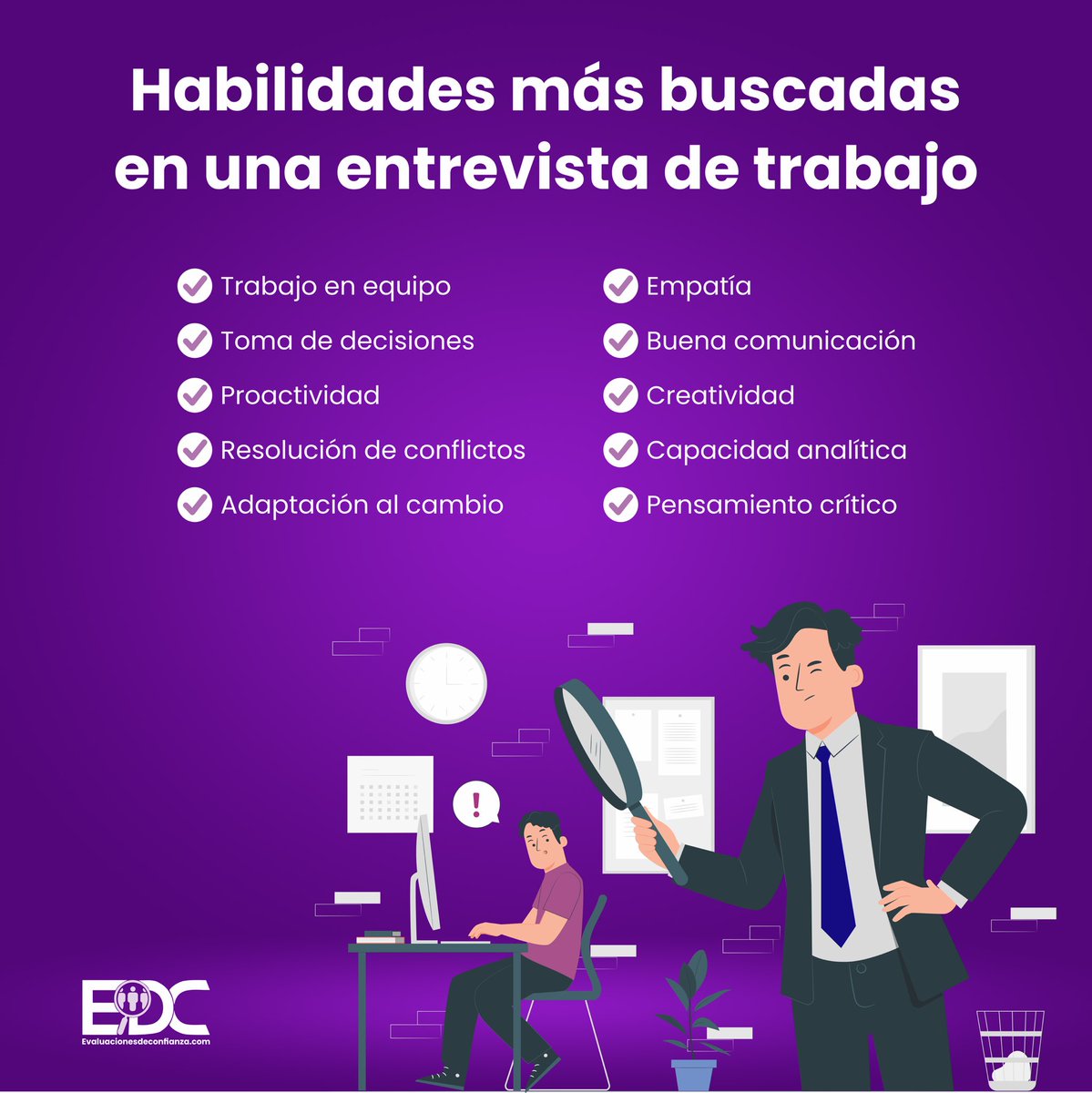 ¡Conquista tu próxima entrevista de trabajo con estas habilidades ninja!

#EDC #EvaluacionesdeConfianza #HabilidadesNinja #EntrevistaDeTrabajo #Reclutamiento #ÉxitoProfesional #Infografia