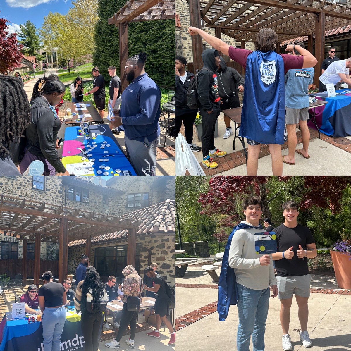 Great day saving lives!! Thanks to the @EasternU community for making today another success!!! @nmdp_org @TalleyBoneMarro #GetInTheGame