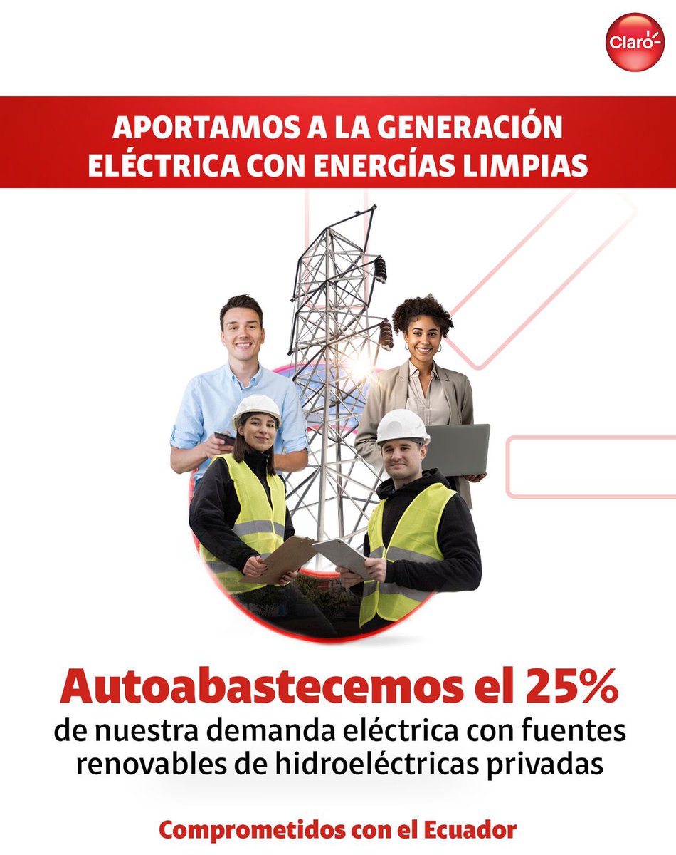 Aportamos a la generación eléctrica autoabasteciendo el 25% de nuestra demanda de energía con fuentes de hidroeléctricas privadas.
 
Nos unimos a las iniciativas del @RecNaturalesEC <a href="/RobertoLuqueN/">Roberto Luque</a> con acciones que aportan a mejorar las condiciones de abastecimiento energético.