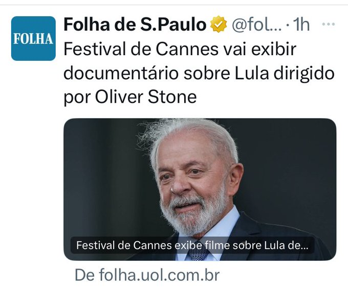 FaimaLima's tweet photo. tem Lulinha no Festival de Cannes https://t.co/d5Q6OpzRVW