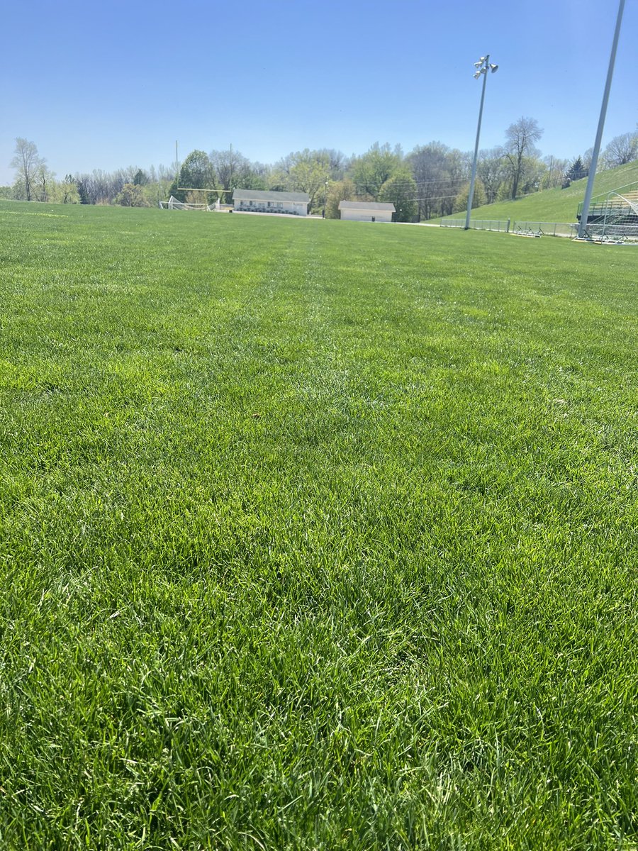 Al Leber Field is starting to pop! BIG thanks to all who have assisted this winter and spring to improve our game surface.