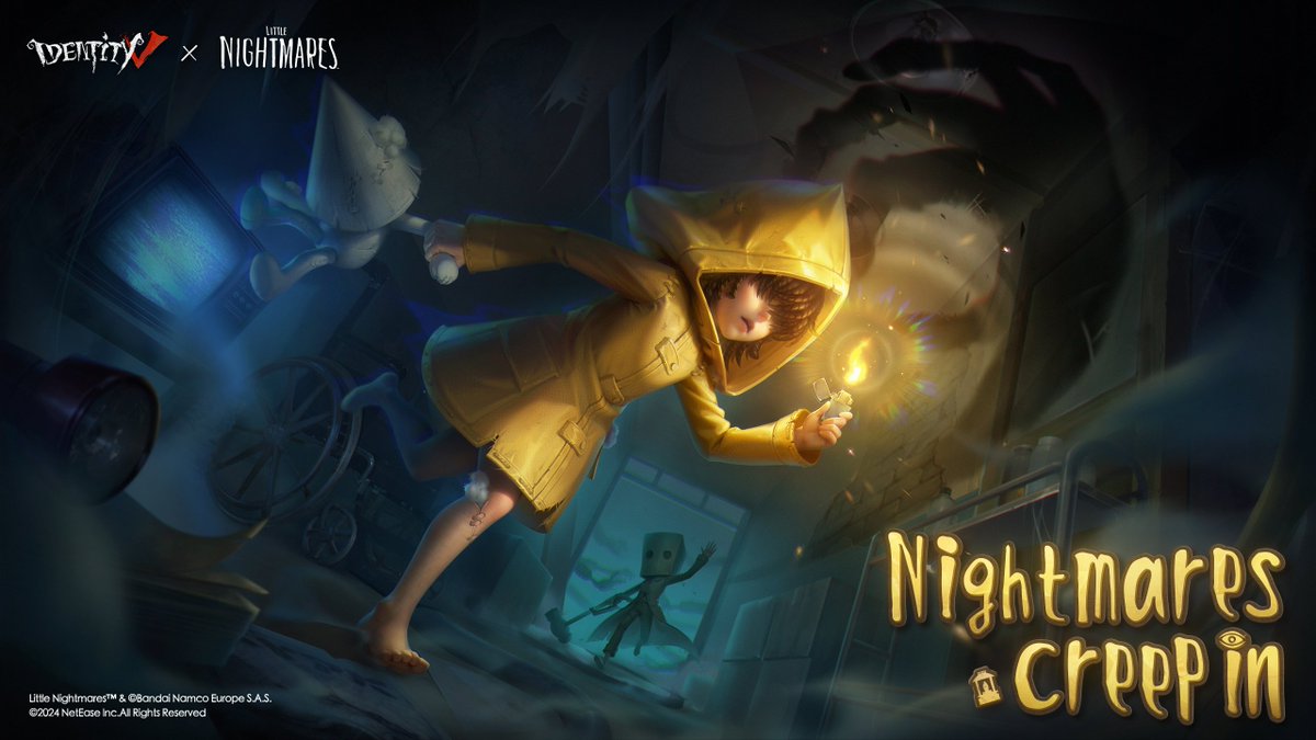 IdentityV x Little Nightmares @LittleNights begins today! Get ready, let's move forward together into the nightmare fog to seek the light. Don't miss the free [A Costume] Axe Boy - Mono. Share and leave your comments. We will pick 3 for 100 USD each! #IdentityV
