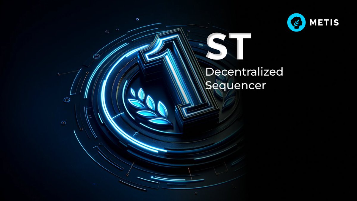 MetisL2's tweet photo. 🌐 In a groundbreaking move that sets a new standard for Web3, Metis is proud to implement the first-ever Decentralized Sequencers, ushering in a new age of:

🔹 Enhanced Security
🔹 Increased Resilience
🔹 Full Decentralization
🔹 Revenue Sharing

https://t.co/QpgJfS9lPd https://t.co/4rU9UW0KYT