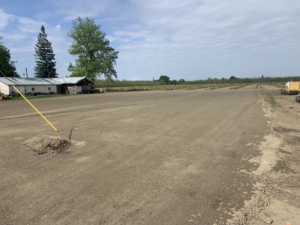 2 and a half days plus 4 pieces of heavy equipment (not including the 3 gravel trucks) and 500+ tons of gravel later = 1 equipment pad for a very happy farmer. 🧑‍🌾 👍🇺🇸🇺🇸