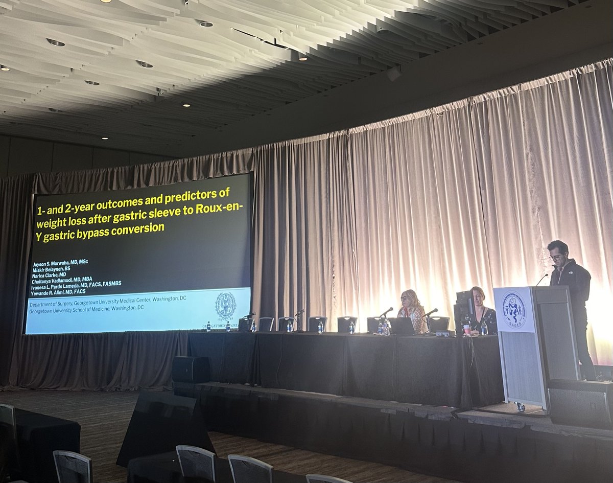 Had a terrific time at my first #SAGES2024 last week - meeting future colleagues/friends & presenting our work on outcomes of patients undergoing sleeve to bypass conversion!