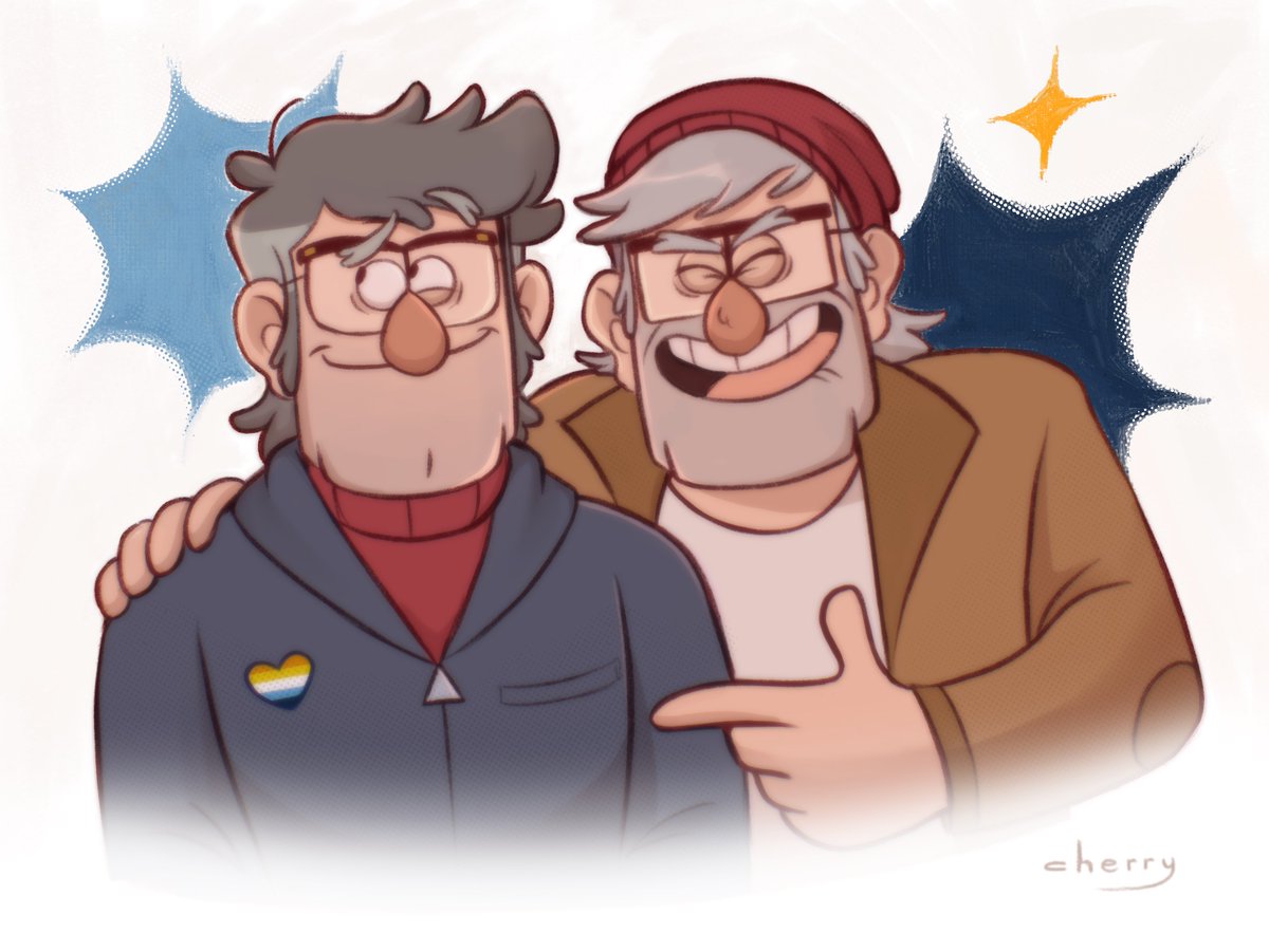 Needed to color something wholesome! Muah, have a nice day!🧡💛🤍💙
#GravityFalls