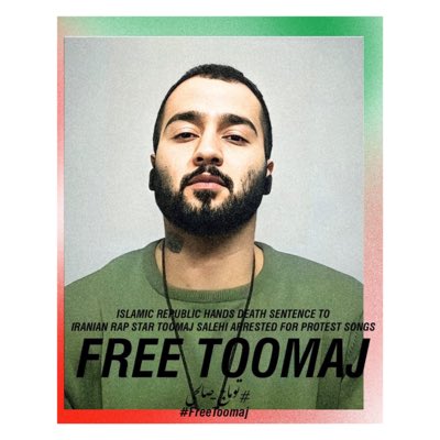 Rapping is a crime in Iran. Islamic regime sentenced #ToomajSalehi to death. Never forgive, Never forget. By @from____Iran