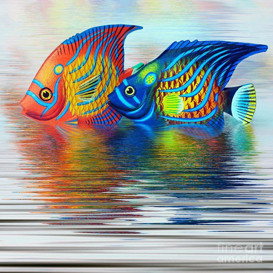 Tropical Fish Reflecting By Kaye Menner #Photography #prints #lovely #products at:
 bit.ly/4b7keQu

#Art #BuyIntoArt #AYearForArt #Artist #FineArtAmerica