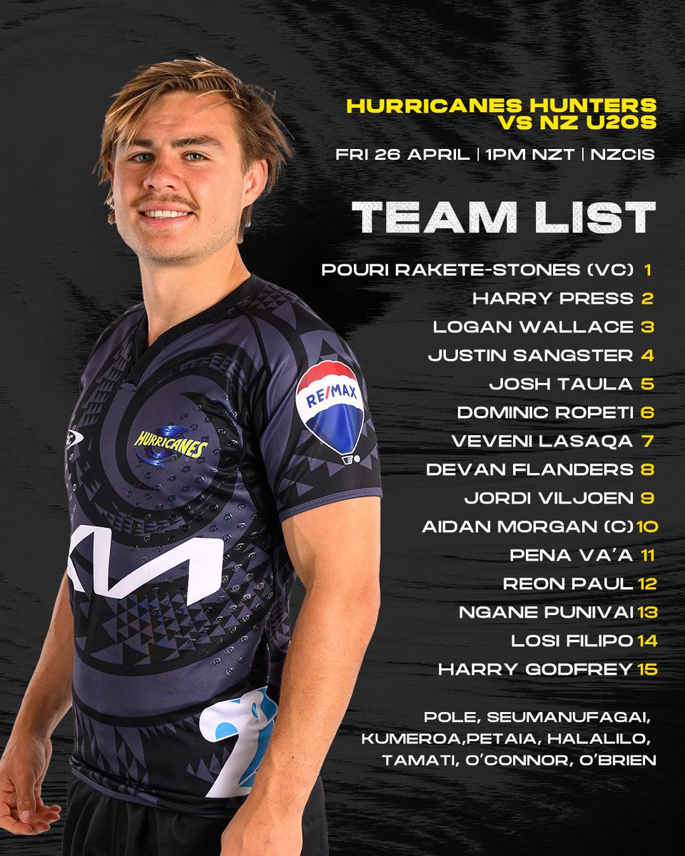 It's Hurricanes Hunters vs NZ U20s this Friday. Come down to the game, entry is free!