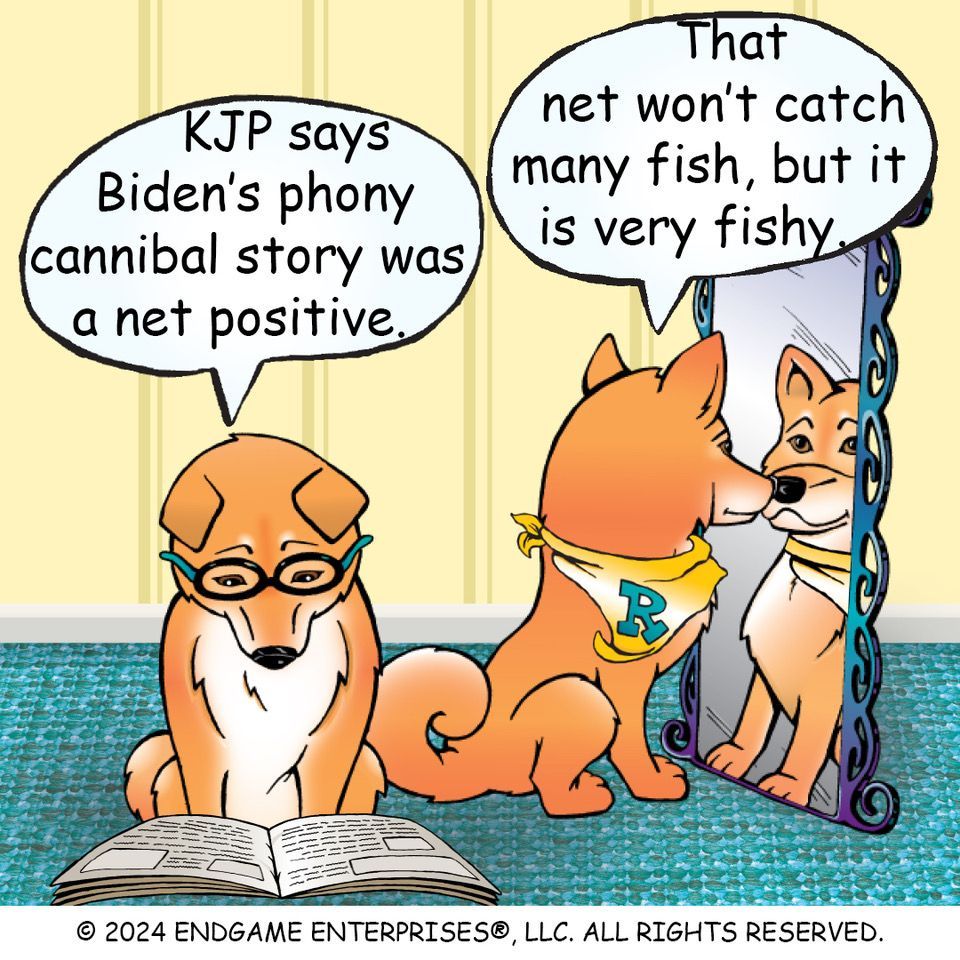 The White House still isn't addressing the meat of President Joe Biden's cannibal controversy. 

Sidney & Riley sign off 👉 buff.ly/3Uf8Wnu 

#politicalcomic #politicalcartoons #politicalsatire #comicrelief #politicalhumor #worldpolitics #PresidentialElection