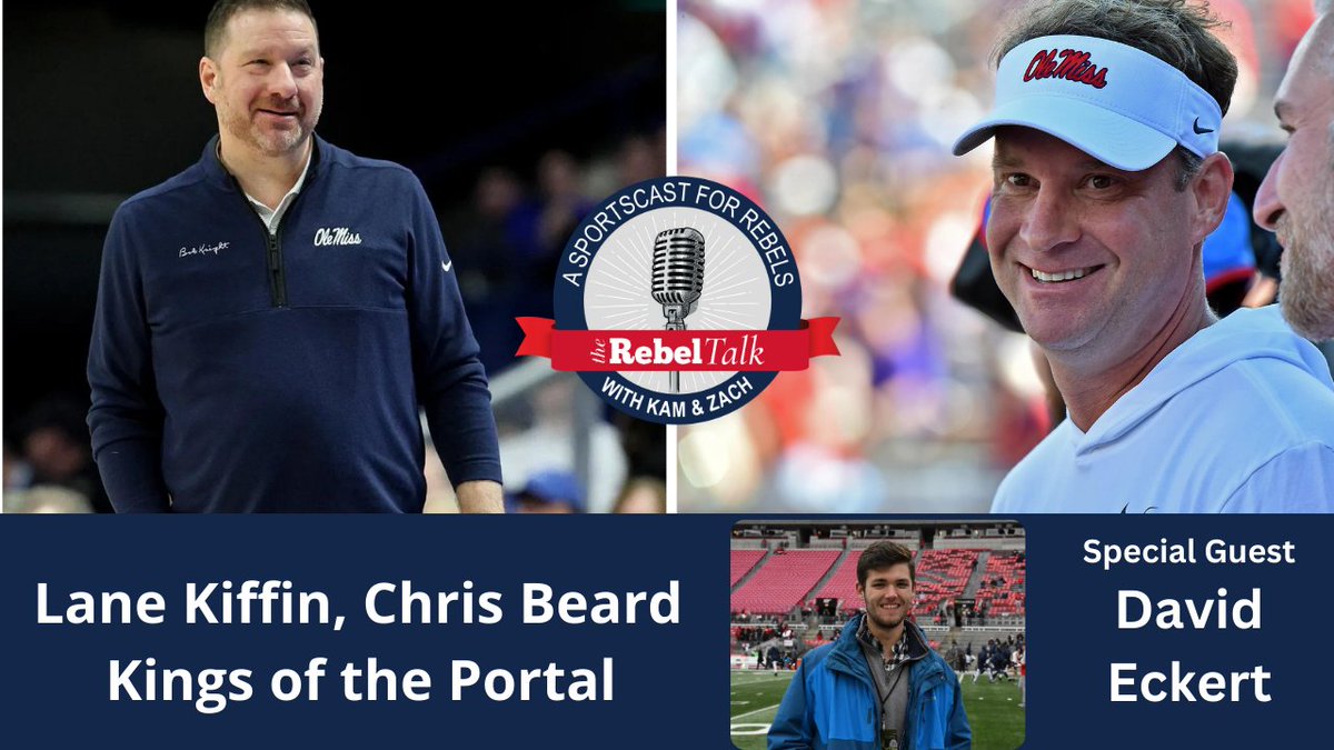 Lane Kiffin always dominates the transfer portal, and now Chris Beard joins in. In this episode, special guest @davideckert98 joins @kam_wicker and @MorethZach to talk Rebel recruiting/portal news, as well as #RebsBSB and #NFLDraft. 

Watch & SUBSCRIBE: ⤵️ youtu.be/yB_XbmR3oPw?si…