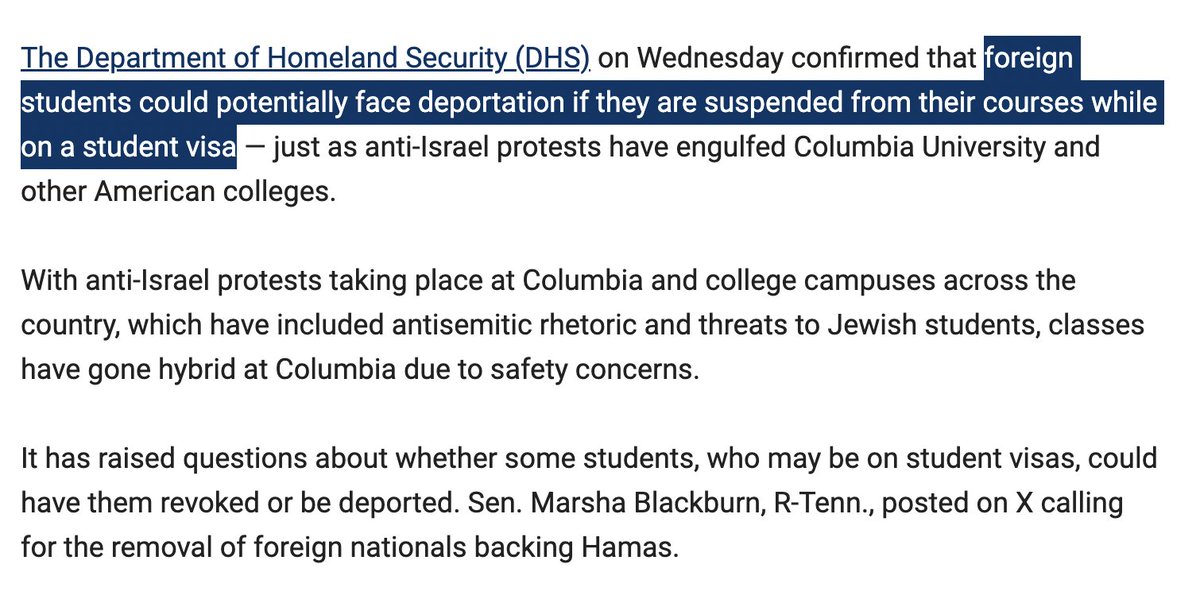 The Department of Homeland Security deporting foreign students that FAFO is incredibly based and the correct thing to do. Rare W from a .gov