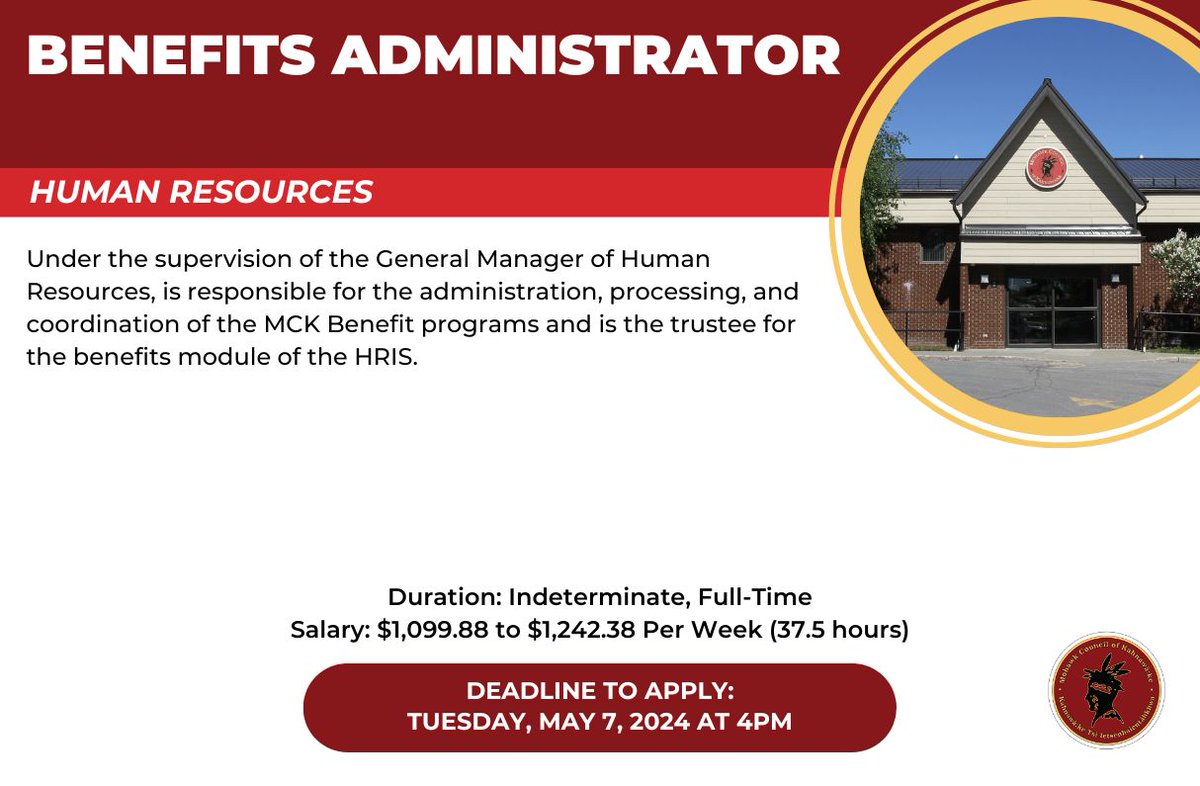 JOB OPS: Benefits Administrator, Human Resources ow.ly/RtF450RnpLH