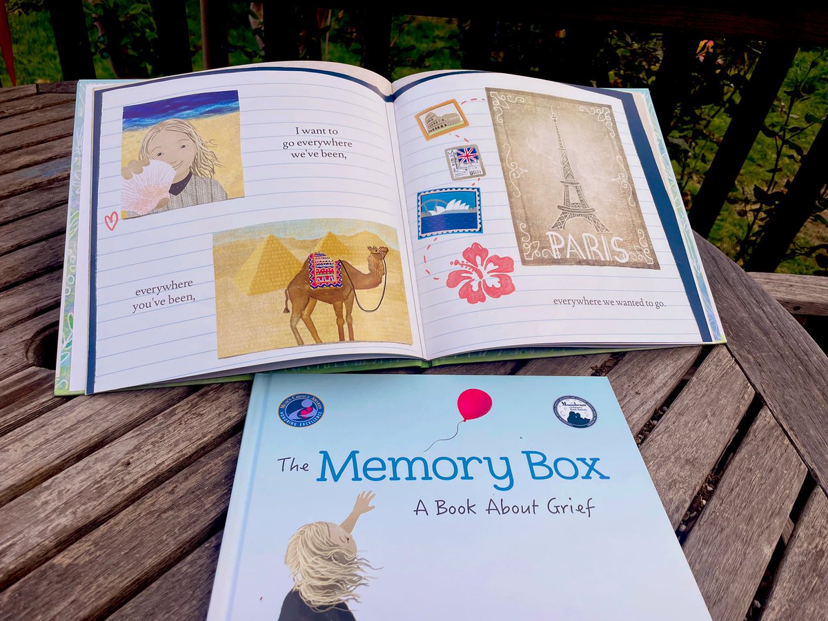 “I want to go everywhere we’ve been, everywhere you’ve been, everywhere we wanted to go.” The Memory Box: A Book About Grief #Egypt #pyramids #Paris #Rome #London #Australia #grief