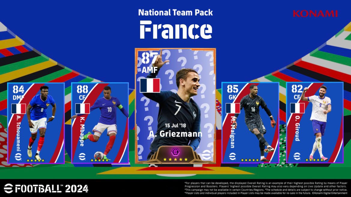 ［Concept Art］
National Team feat France Edition

Big Time Epic : Antoine Griezmann 🥶🐦‍🔥

📸 - @BuririnOfTheEnd 
#eFootball2024 | #eFootball | #EURO 🇫🇷