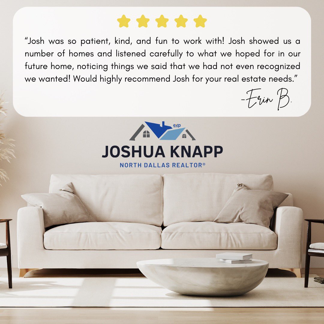 It’s a privilege to help my clients find their dream home! #5star #happyclient #knappknowshomes #addisontx #googlereview