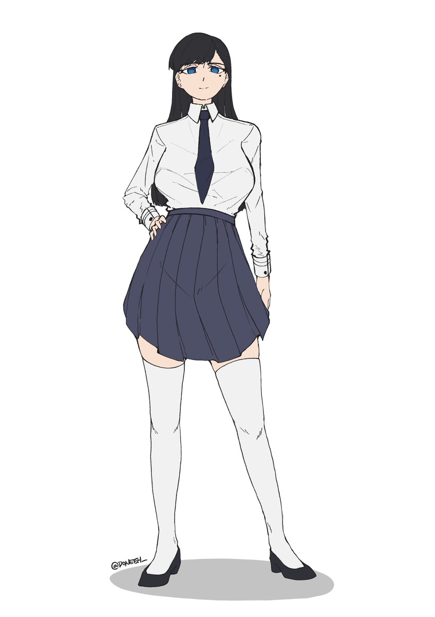 DoNeeh_'s tweet photo. Her wearing my past school uniforms. https://t.co/G1V9hS6194