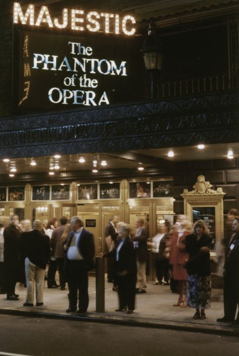 #TheatreThursday
Exterior marquis of Phantom of the Opera at The Majestic Theatre, New York City in 2000.